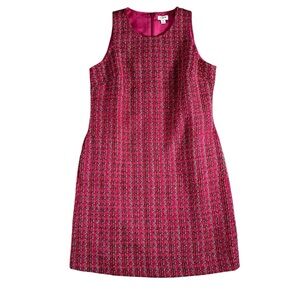 J.Crew Factory NWT Women's‎ Tweed Shift Sleeveless Pink Dress Size 6